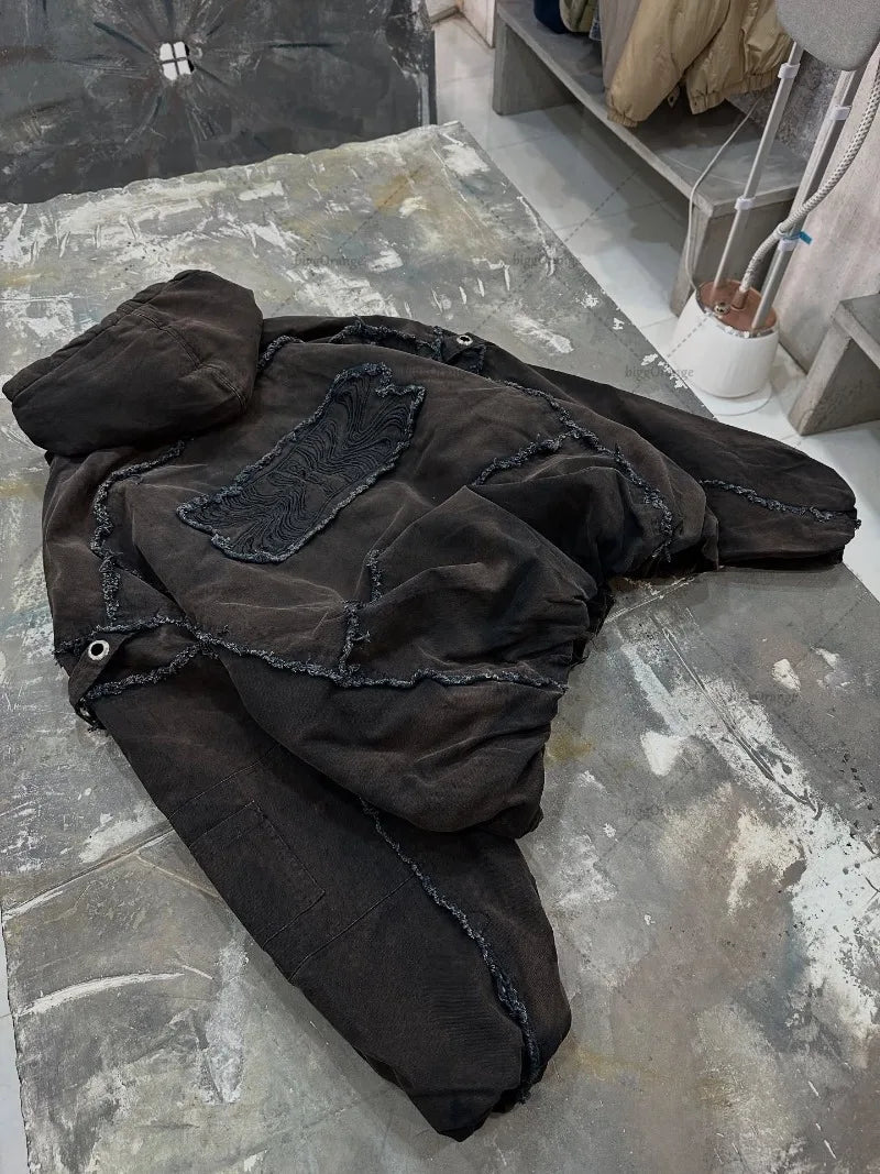 Punk Street Patchwork Zipper Hoodie