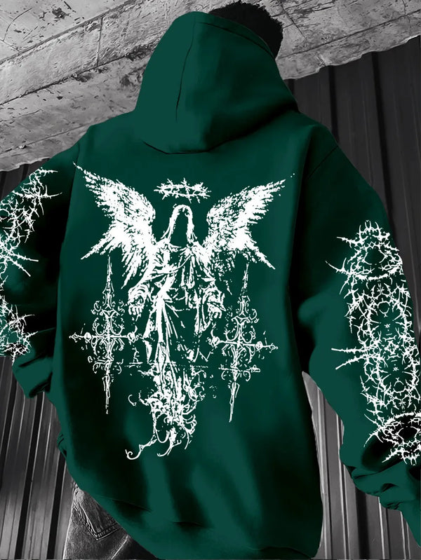 Urban Angel Print Comfort Hoodie