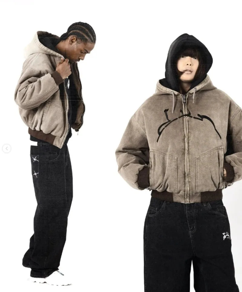 Street Retro Zip Hoodie